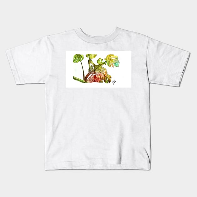 Pencil work Rubber Plant Kids T-Shirt by grantwilson